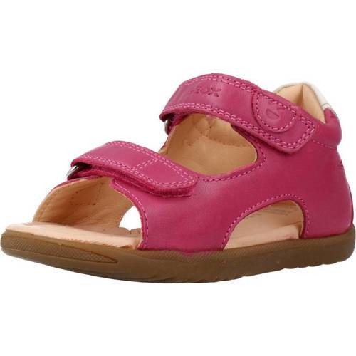 Schoenen Meisjes Sandalen / Open schoenen Geox B SANDAL MACCHIA GIR Roze