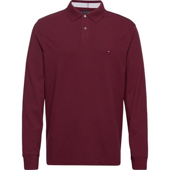 Textiel Heren T-shirts & Polo’s Tommy Hilfiger Big And Tall Poloshirt Long Sleeve Bordeaux Bordeau