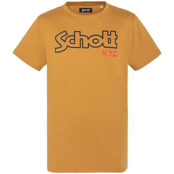 Textiel Heren T-shirts korte mouwen Schott  Geel