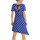 Textiel Dames Jurken Lisca Asymmetrische zomerjurk met korte mouwen Rhodes Blauw