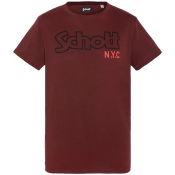 Textiel Heren T-shirts korte mouwen Schott  Rood