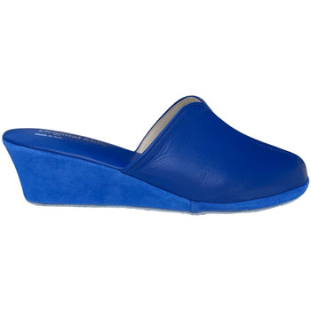Schoenen Dames Leren slippers Milly MILLY1000blu Blauw