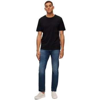 Selected Noos Pan Linen T-Shirt - Black Zwart