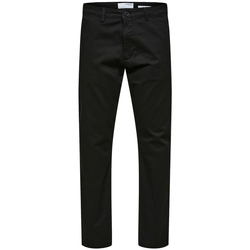 Textiel Heren Broeken / Pantalons Selected Slim Tape New Miles Pants - Black Zwart