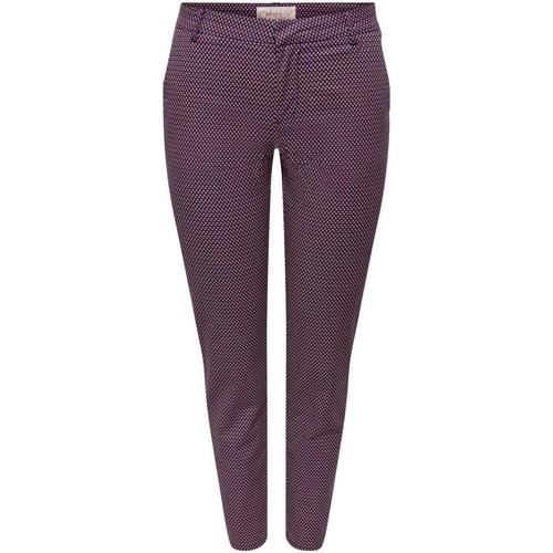 Textiel Dames Broeken / Pantalons Only  Violet