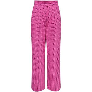 Textiel Dames Broeken / Pantalons Only  Roze