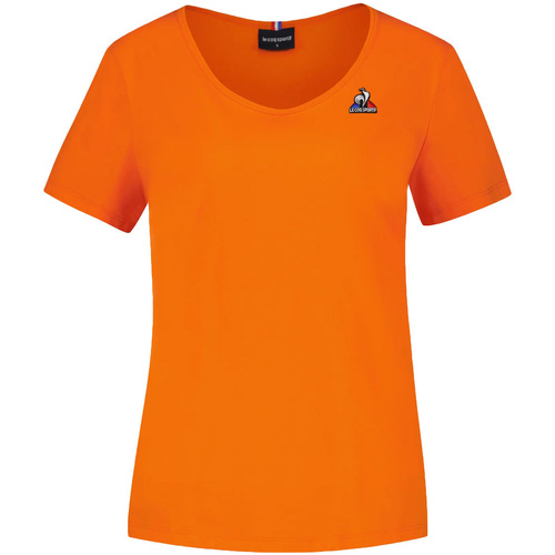 Textiel Dames T-shirts korte mouwen Le Coq Sportif Essentiels Tee N°1 Wn's Oranje