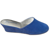 Schoenen Dames Leren slippers Milly MILLY9001blu Blauw
