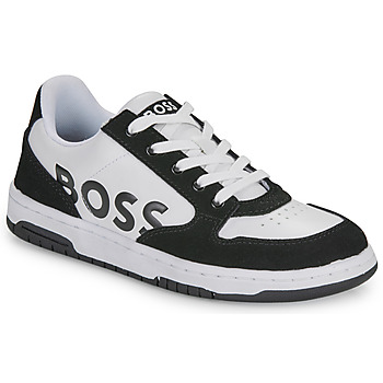Schoenen Jongens Lage sneakers BOSS J29359 Wit / Zwart