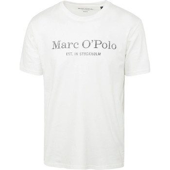 Marc O'Polo T-Shirt Logo Wit Wit