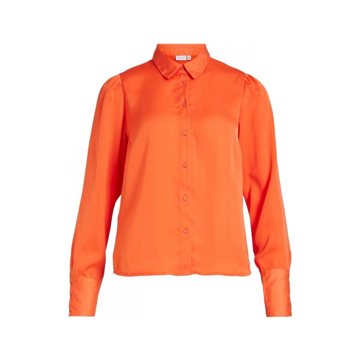 Textiel Dames Tops / Blousjes Vila Shirt Renny L/S - Tigerlilly Oranje