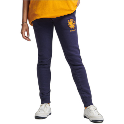 Textiel Dames Broeken / Pantalons Superdry Jogging femme  Collegiate Vintage Blauw