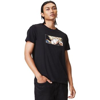 Textiel Heren T-shirts korte mouwen Capslab T-shirt col rond  Dragon Ball Z Saiyan Zwart