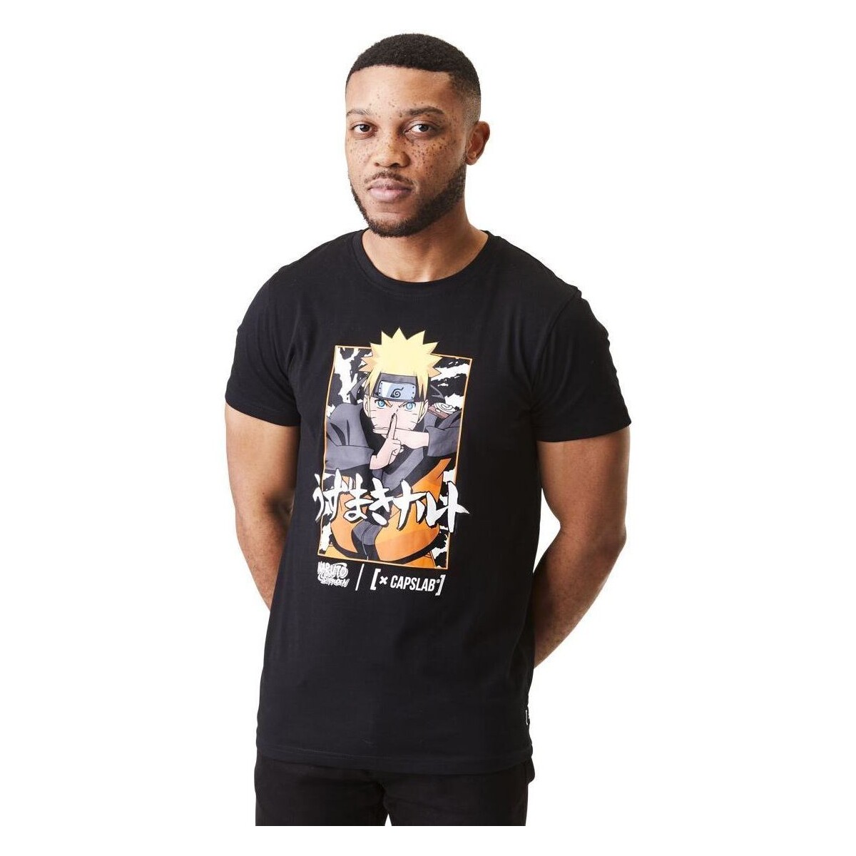 Textiel Heren T-shirts korte mouwen Capslab T-shirt  Naruto Zwart