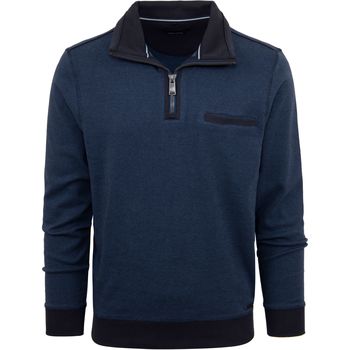 Textiel Heren Sweaters / Sweatshirts Casa Moda Halfzip Trui Blauw Blauw