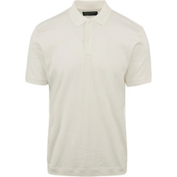 Textiel Heren T-shirts & Polo’s Marc O'Polo Poloshirt Rib Gebroken Wit Wit