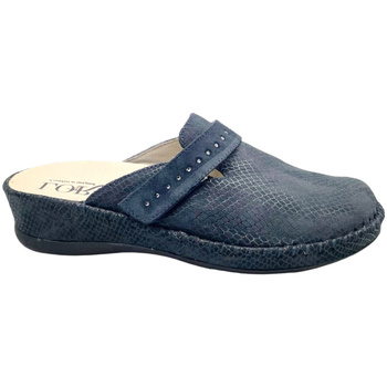 Schoenen Dames Leren slippers Calzaturificio Loren LOM2952bl Blauw