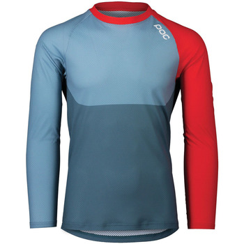Textiel Heren T-shirts & Polo’s Poc 52844-8282 MTB PURE LS JERSEY CALCITE BLUE/PROSMANE RED Multicolour