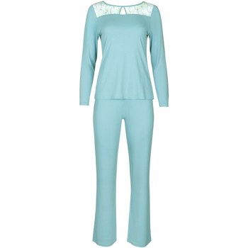 Textiel Dames Pyjama's / nachthemden Lisca Pyjama indoor outfit broek top lange mouwen Liv Blauw