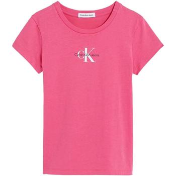 Textiel Meisjes T-shirts & Polo’s Calvin Klein Jeans  Roze