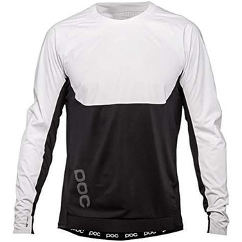 Textiel Heren T-shirts & Polo’s Poc 52300-8001 RACEDAY DH JERSEY HYDROGEN WHITE/URANIUM BLACK Multicolour