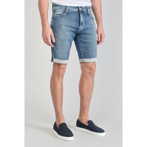 Textiel Heren Korte broeken / Bermuda's Le Temps des Cerises Bermuda short van jeans JOGG Blauw