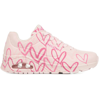 Schoenen Dames Sneakers Skechers Uno Spread The Love Roze