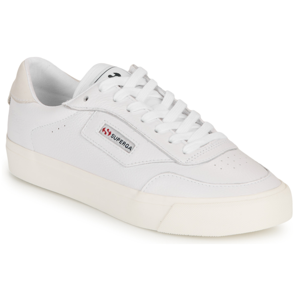 Schoenen Lage sneakers Superga 3843 NEW CLUB S UP COMFORT LEATHER Wit