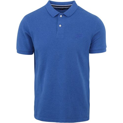 Textiel Heren T-shirts & Polo’s Superdry Classic Pique Polo Mid Blauw Blauw