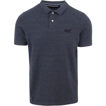 Textiel Heren T-shirts & Polo’s Superdry Classic Pique Polo Navy Blauw