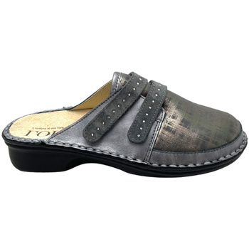 Schoenen Dames Leren slippers Calzaturificio Loren LOM2943antr Grijs