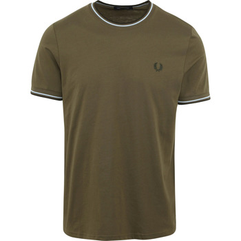 Textiel Heren T-shirts & Polo’s Fred Perry T-shirt M1588 Donkergroen Groen