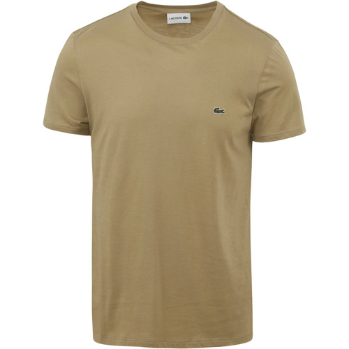 Textiel Heren T-shirts & Polo’s Lacoste T-Shirt Bruin Bruin