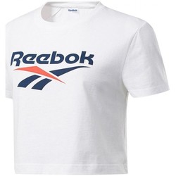Textiel Dames T-shirts & Polo’s Reebok Sport Cl F Vector Crop Tee Wit