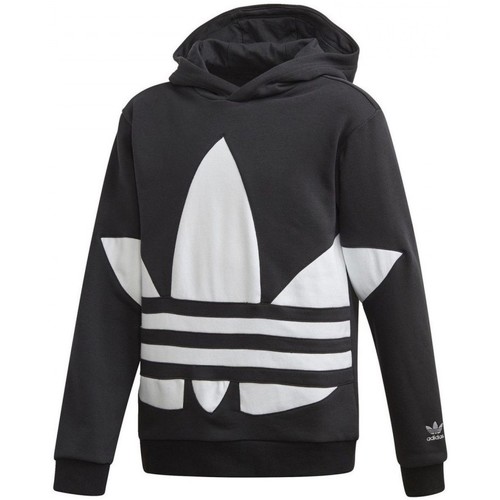 Textiel Kinderen Sweaters / Sweatshirts adidas Originals Bg Trefoil Hood Zwart
