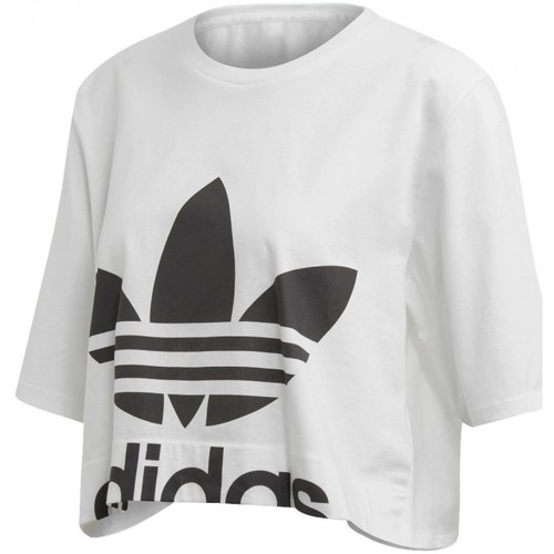 Textiel Dames T-shirts & Polo’s adidas Originals Cut-Out Tee Wit