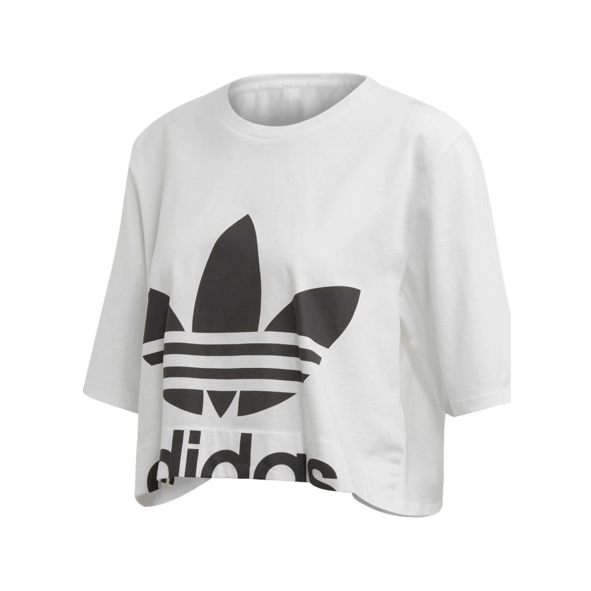 Textiel Dames T-shirts & Polo’s adidas Originals Cut-Out Tee Wit