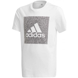 Textiel Jongens T-shirts korte mouwen adidas Originals Jb Mh Bos Box Wit