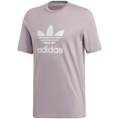 Textiel Heren T-shirts & Polo’s adidas Originals Trefoil T-Shirt Violet
