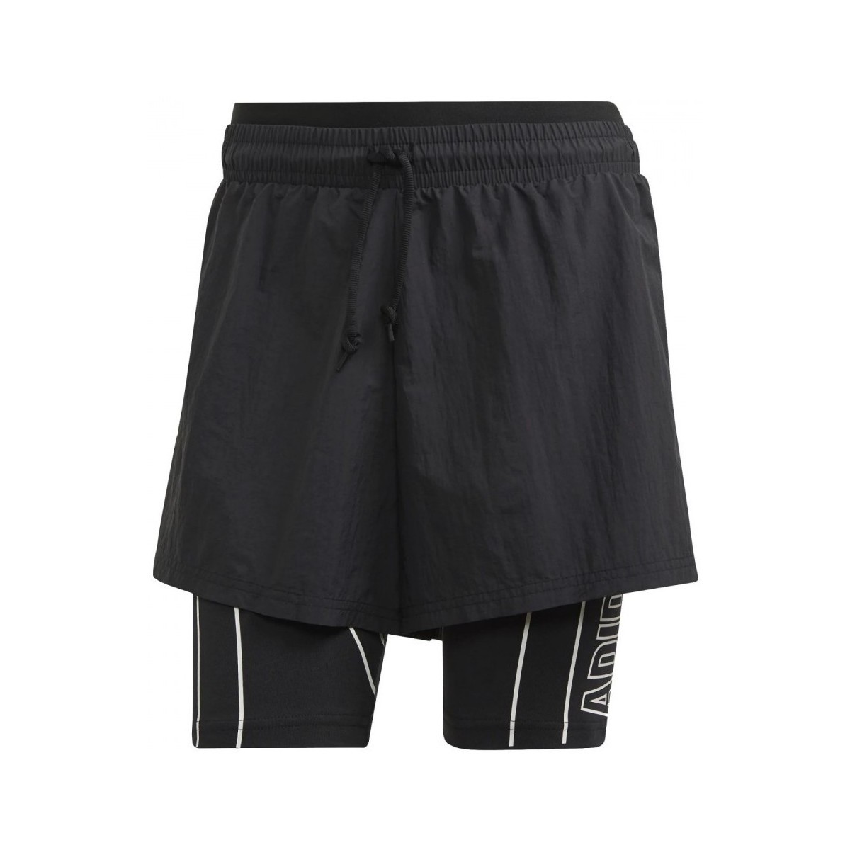 Textiel Dames Korte broeken / Bermuda's adidas Originals W Det 2I1 Shrt Zwart