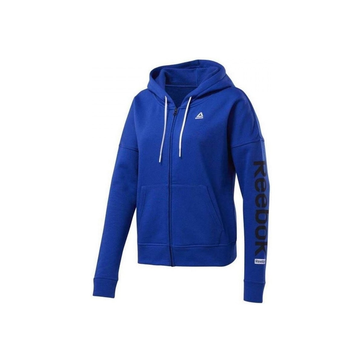 Textiel Dames Sweaters / Sweatshirts Reebok Sport Linear Logo Fullzip Blauw