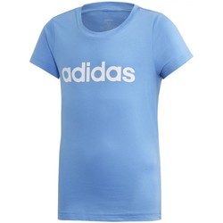 Textiel Meisjes T-shirts korte mouwen adidas Originals Yg E Lin Tee Blauw