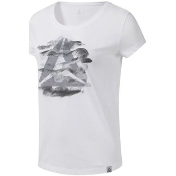 Textiel Dames T-shirts & Polo’s Reebok Sport Graphic Series Camo Easy Tee Wit