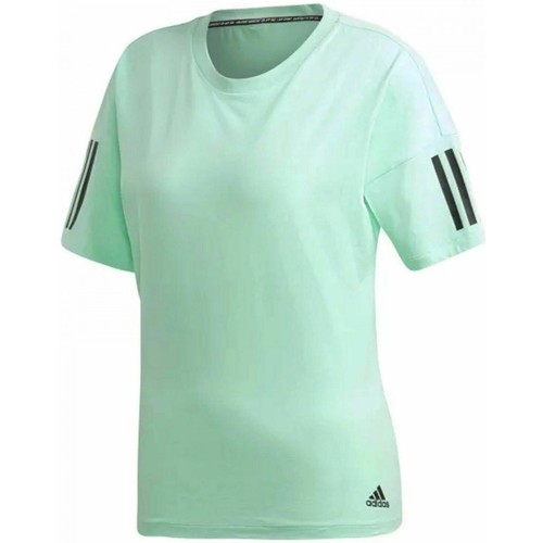 Textiel Dames T-shirts & Polo’s adidas Originals 3 Stripe Casual Running Groen
