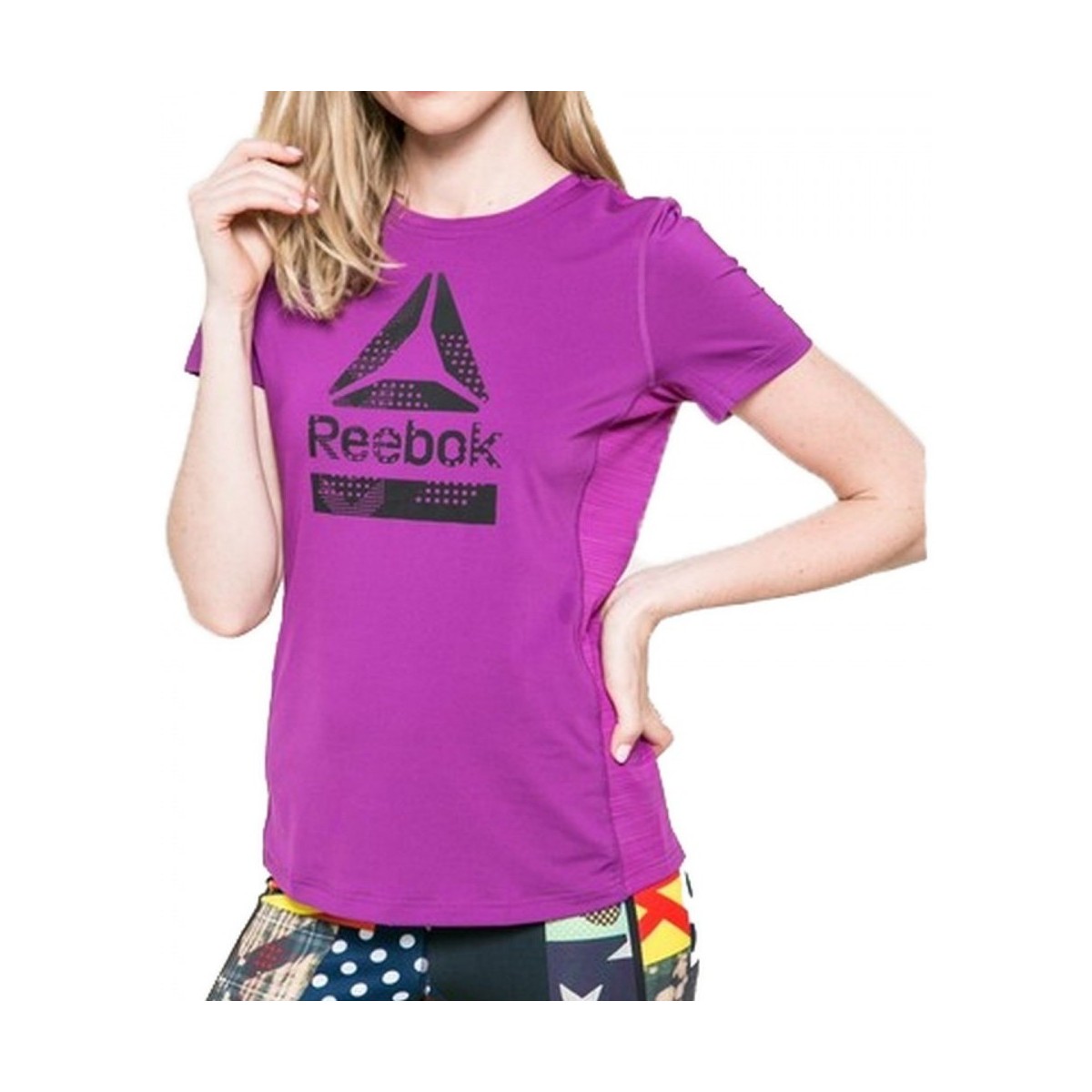 Textiel Dames T-shirts & Polo’s Reebok Sport Activchill Graphic Tee Violet