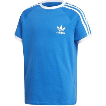 Textiel Kinderen T-shirts korte mouwen adidas Originals 3Stripes Tee Blauw