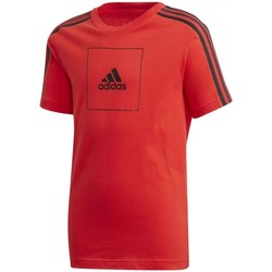 Textiel Jongens T-shirts korte mouwen adidas Originals Jb A Aac Tee Rood