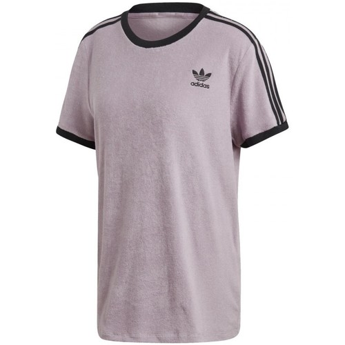 Textiel Dames T-shirts & Polo’s adidas Originals 3 Stripes Tee Violet