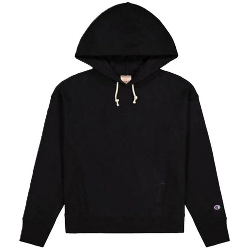 Textiel Dames Sweaters / Sweatshirts Champion Reverse Weave Small Logo Hooded Sweatshirt Zwart