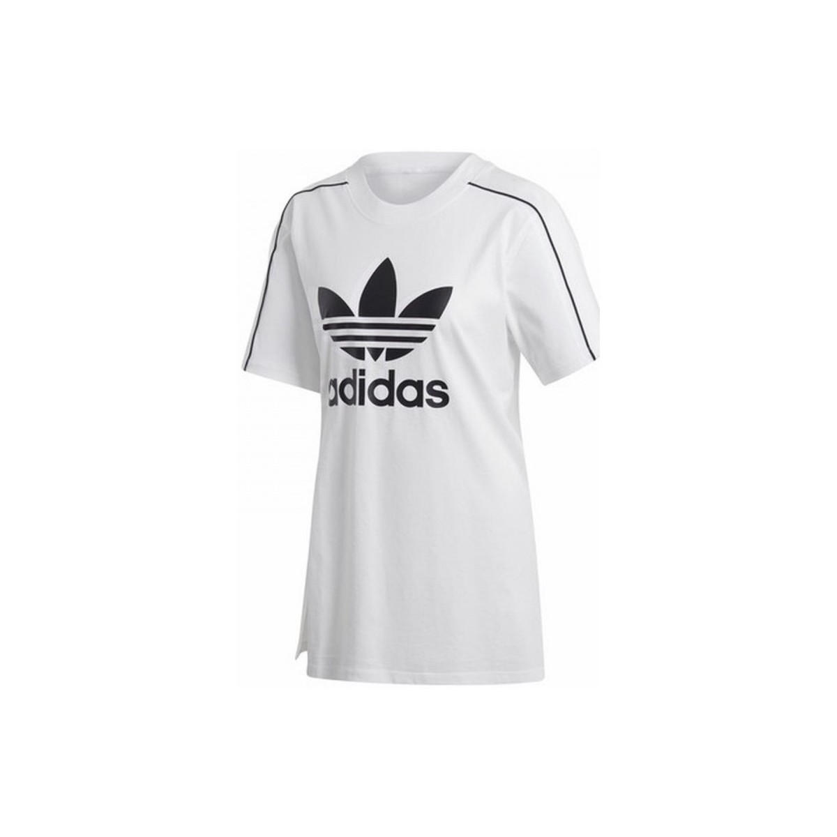 Textiel Dames T-shirts & Polo’s adidas Originals Slit T-Shirt Wit